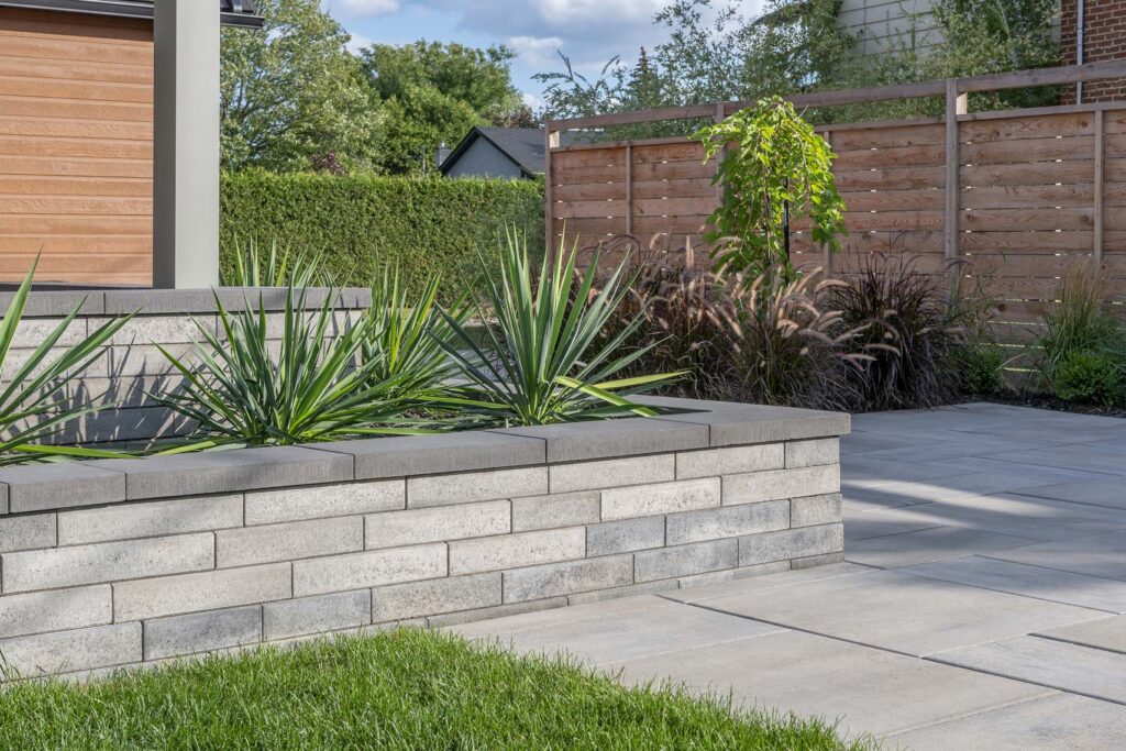 Muret de pavé-uni Groupe Delsol